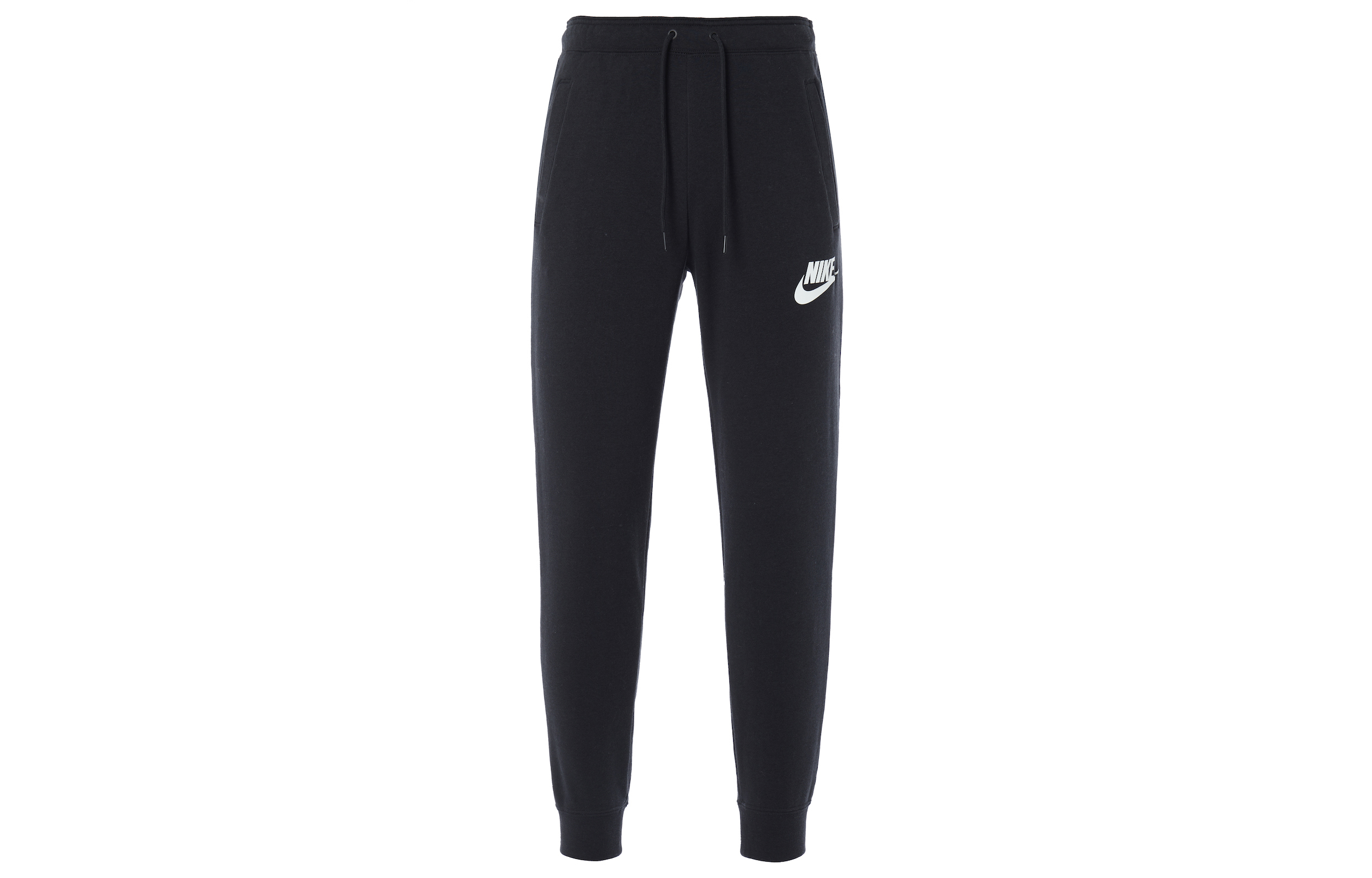 Nike As W Nsw Essential Pant Reg Flc ribbed fleece sports casual trousers women's black