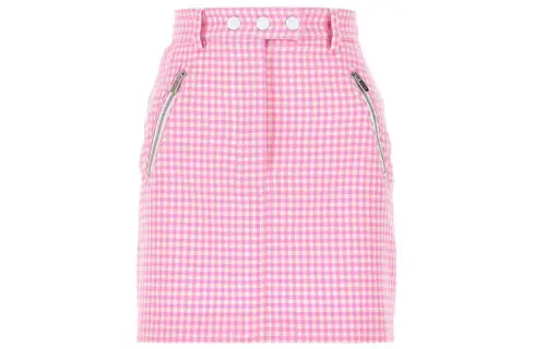 MIU MIU Casual Short Skirts Women's Pink Moderate Short Bodycon Skirt
