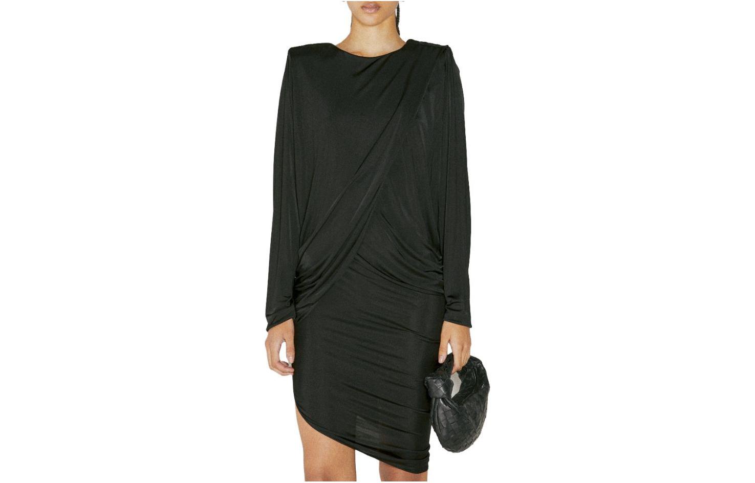 SAINT LAURENT Draped Fluid Dress
