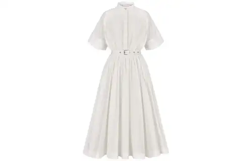 DIOR Short Sleeved Dress Women's Beige