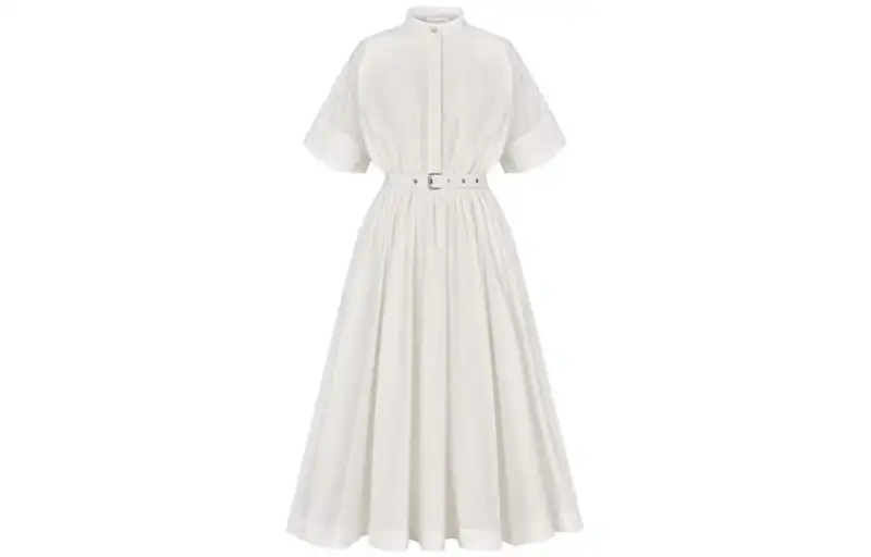 DIOR Short Sleeved Dress Women's Beige