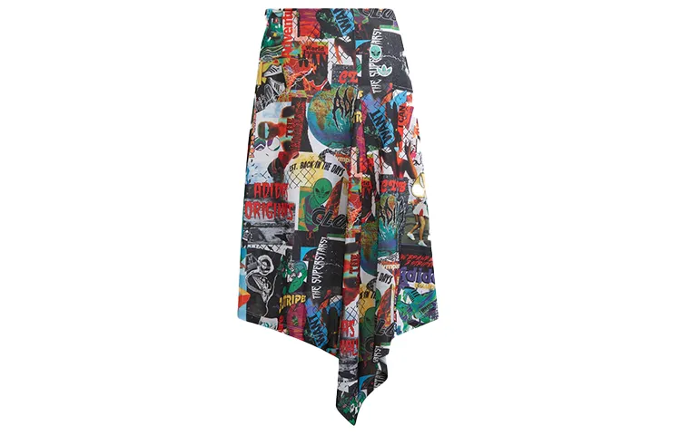 Adidas Originals Casual Long Skirts Women's Multicolor Thin Mid-Length Other