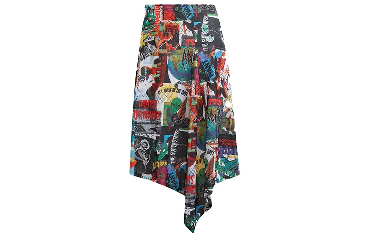 Adidas Originals Casual Long Skirts Women's Multicolor Thin Mid Length Other