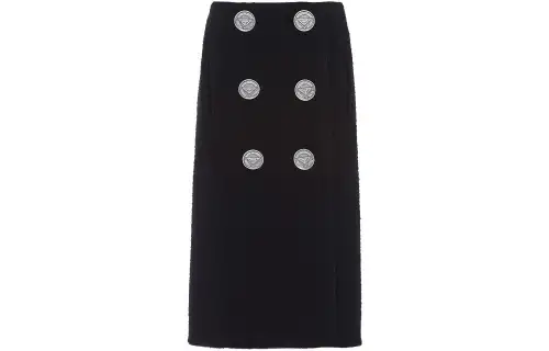 Prada button-detail midi skirt