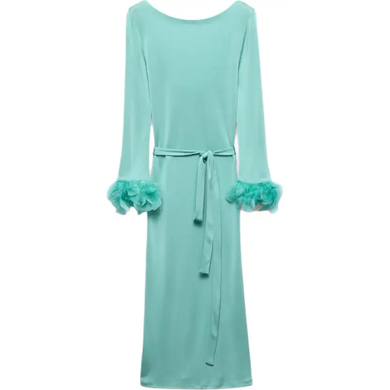 PRADA Long Sleeved Dress Women's Jadeite Green