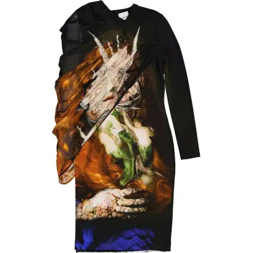 Burberry Long Sleeved Dress Women's Multicolor