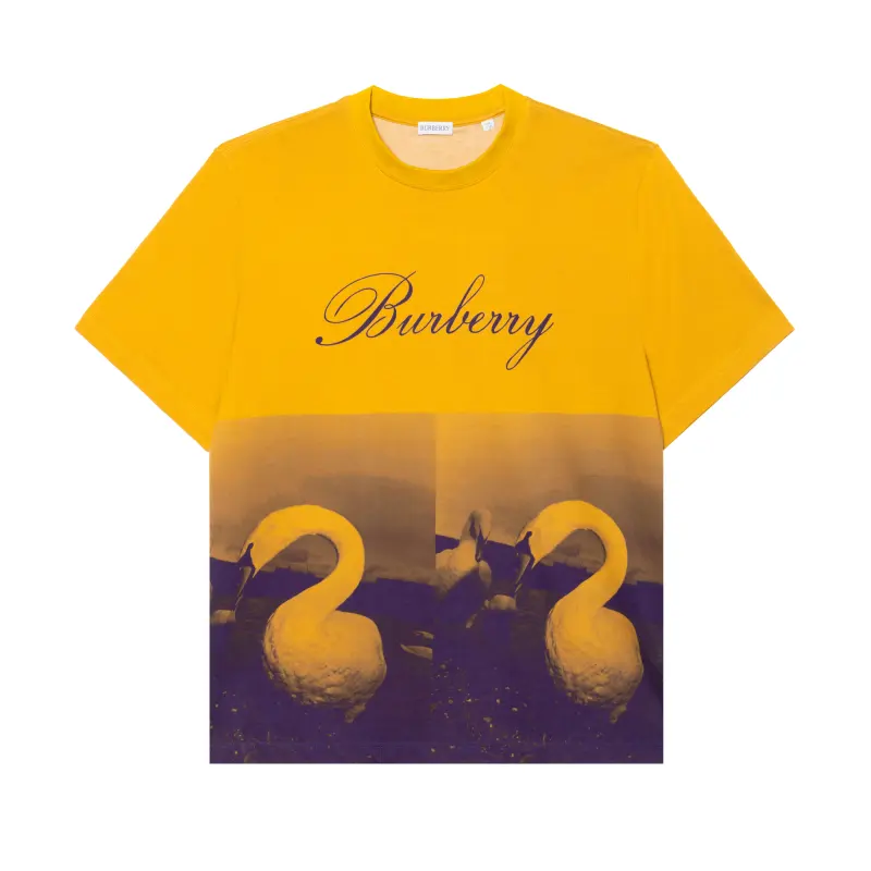 Burberry Swan Graphic Short Sleeve T Shirt