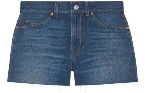 GUCCI Denim Shorts Women's Blue Moderate