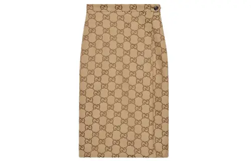 GUCCI X Balenciaga The Hacker Project Maxi Gg Skirt Beige/Ebony