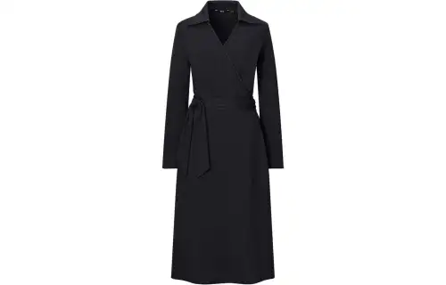 UNIQLO X Clare Waight Keller Long Sleeved Dresses Women's Black V Neck Moderate Mid Length