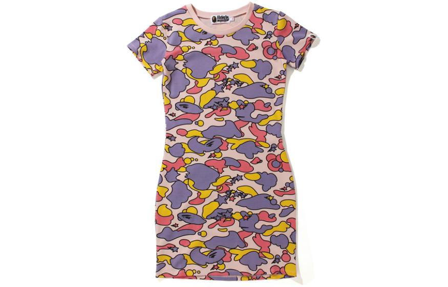 Женское платье A BATHING APE BAPE (камуфляжное) — Черный BKX — фото 2