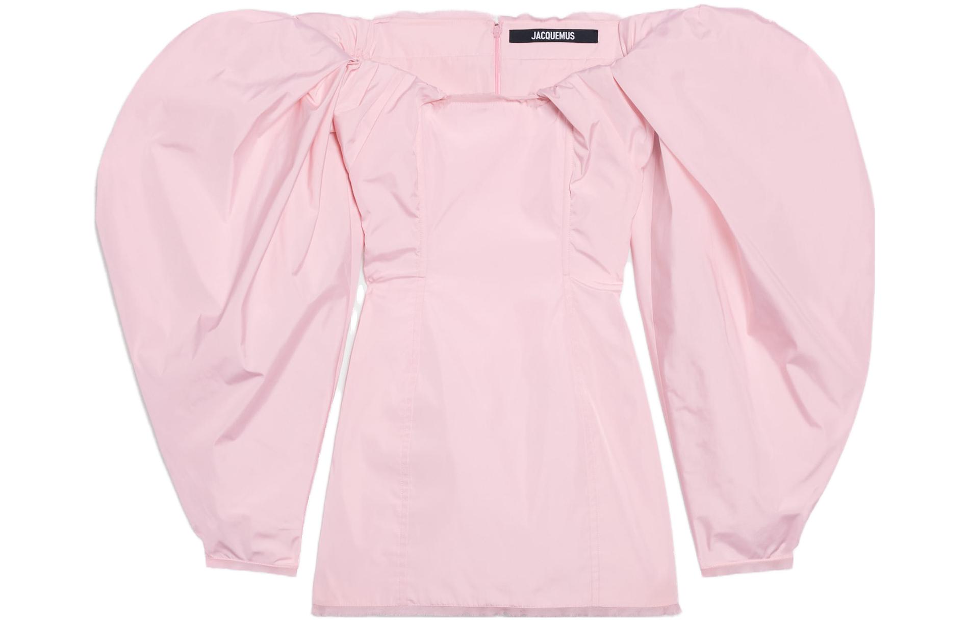 Jacquemus La Robe Taffetas Draped Mini Dress