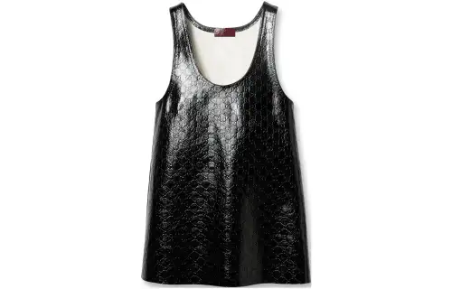 GUCCI GG debossed Leather Minidress