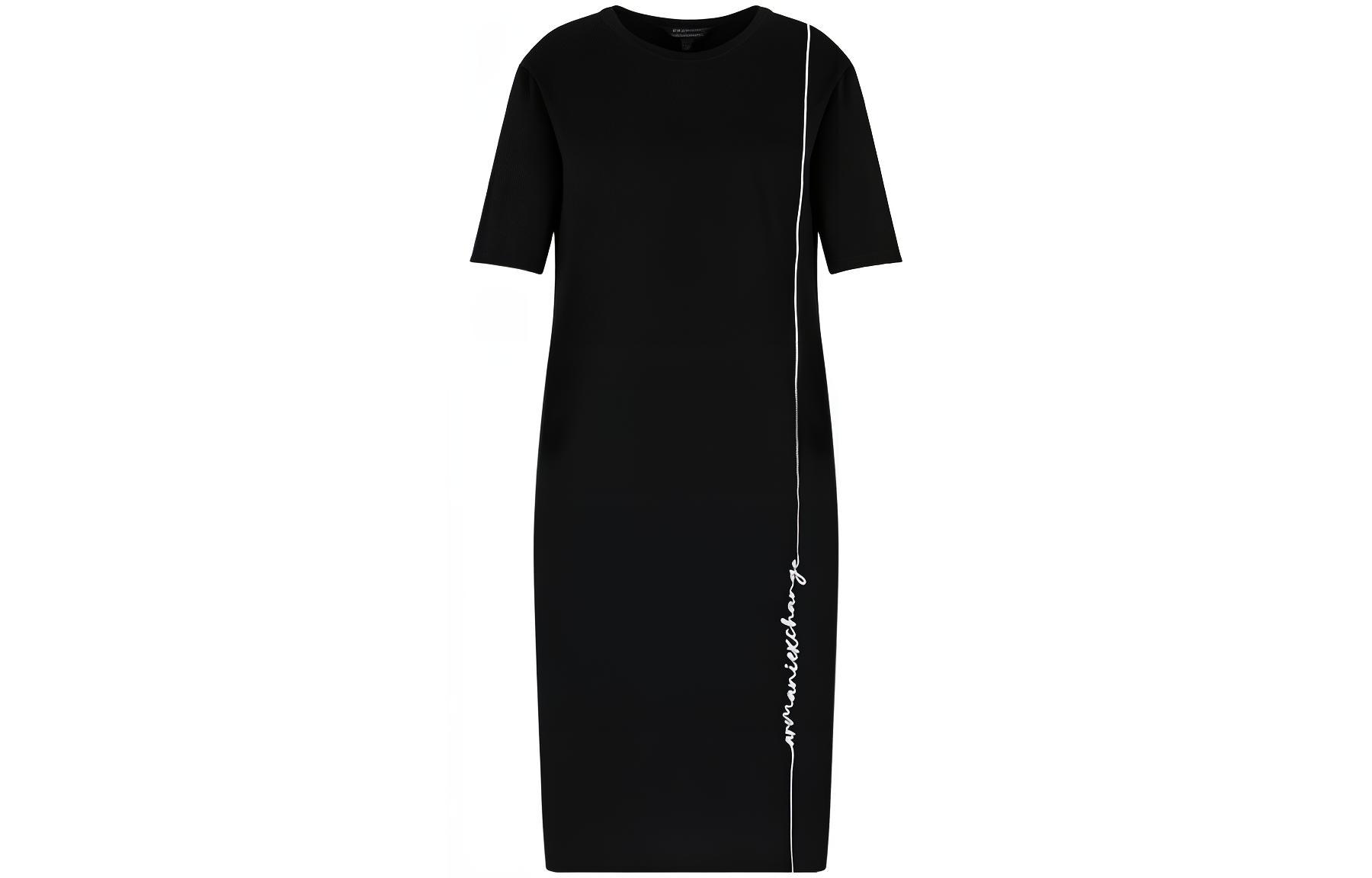 ARMANI EXCHANGEAE FW23 Short Sleeved Dress Women's Black
