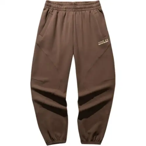 Anta Life Collection Knitted Sweatpants Women's Khaki Brown