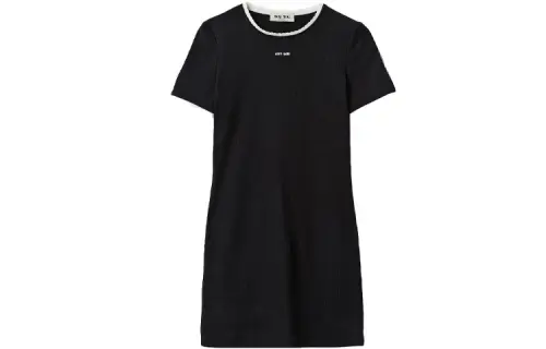 MIU MIU Short Sleeved Dress Women's Black