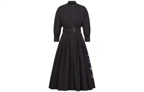 DIOR SS23 Long Sleeved Dress Women's Black