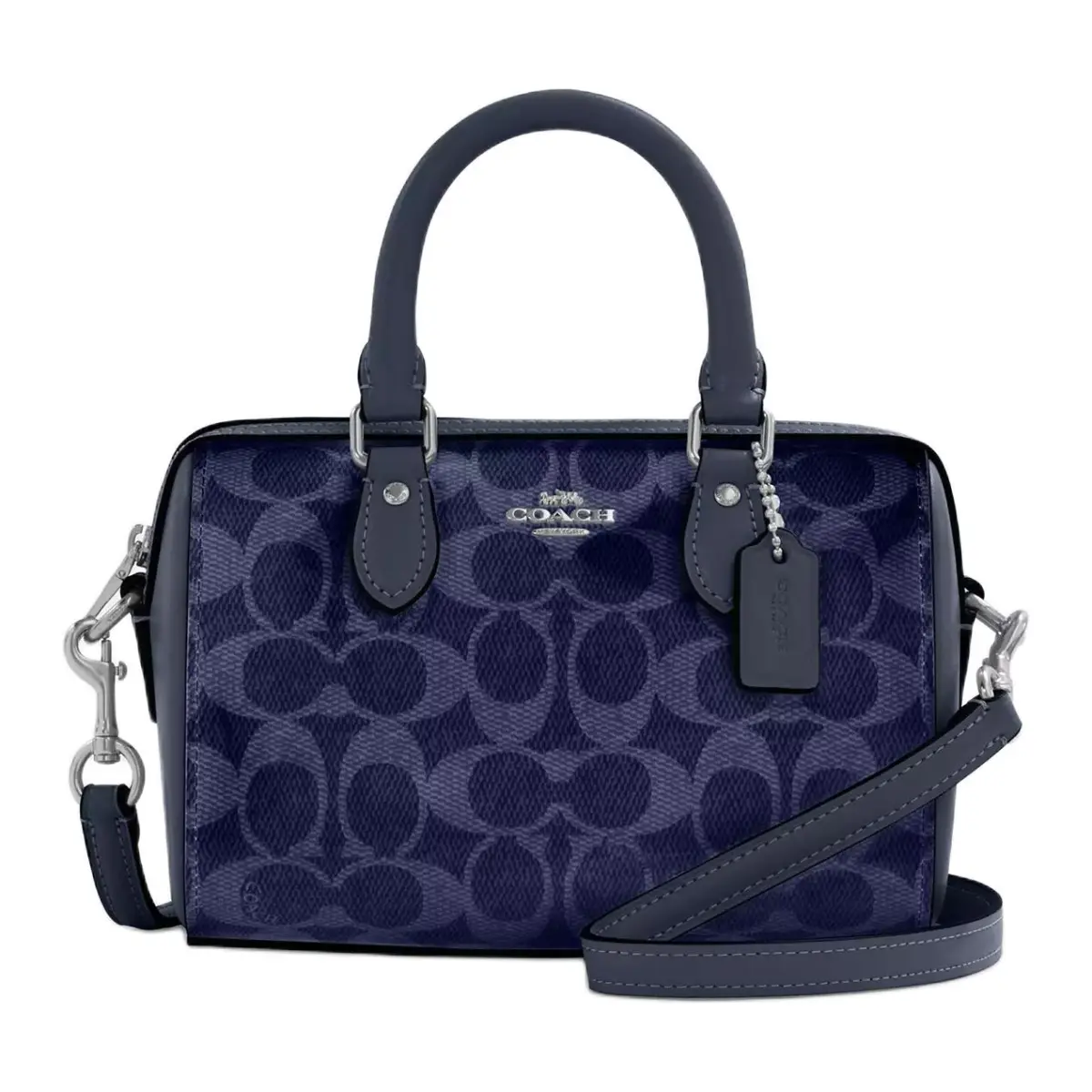 COACH Canvas Shoulder Bag, Crossbody Bag, Handbag Small Women's Dark Blue