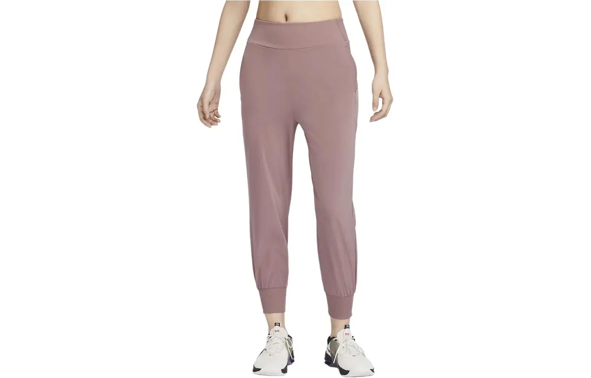 Nike Dri FIT Bliss Knitted Sweatpants Women's Smoky Purple Red