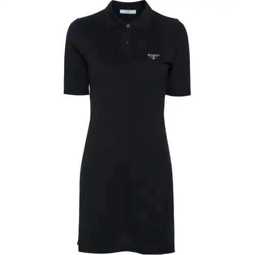 PRADA SS24 Short Sleeved Dress Women's Marine Blue
