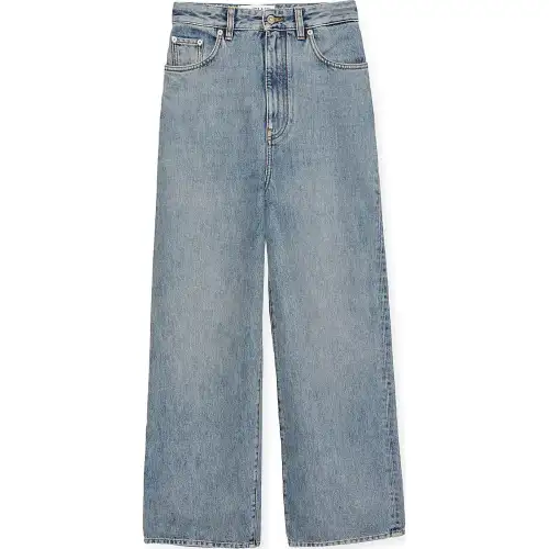 LOEWE FW24 Jeans Women's Washed Denim Blue