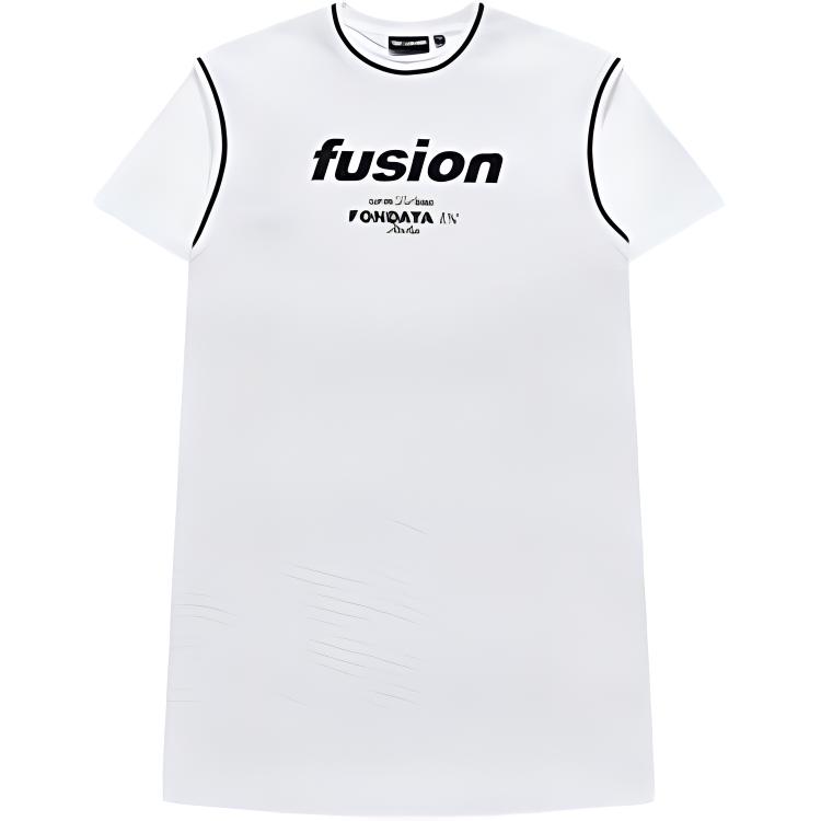 Женское платье Fila F_FUSION SS24 LOGO (бело-синее)