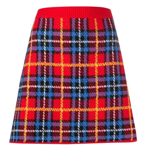 MIU MIU Casual Short Skirts Women's Red Moderate Short A Line Skirt