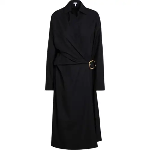Loewe belted wool dress
