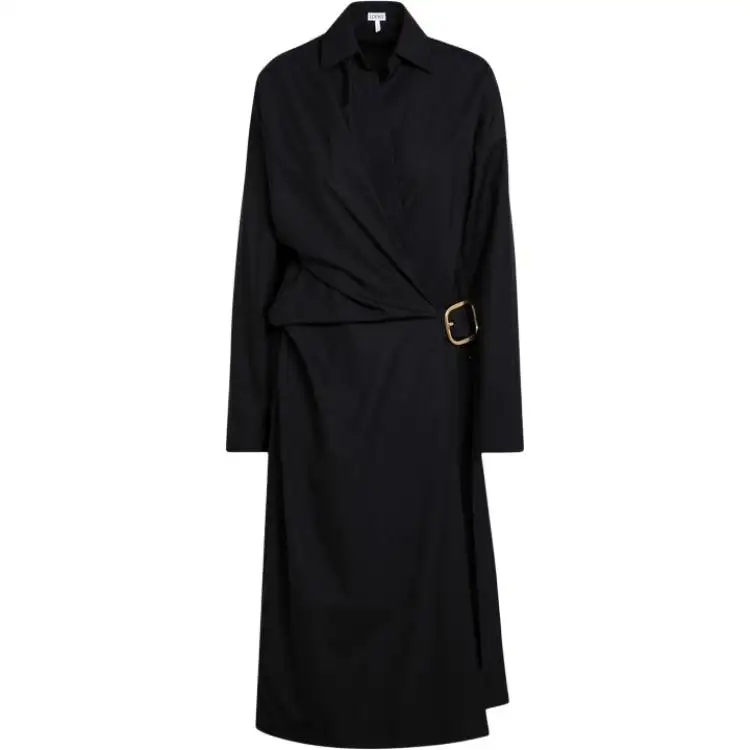 Loewe belted wool dress