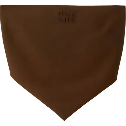MIU MIU Miu Miu SS24 solid color logo letter applique casual tube top for women, date brown