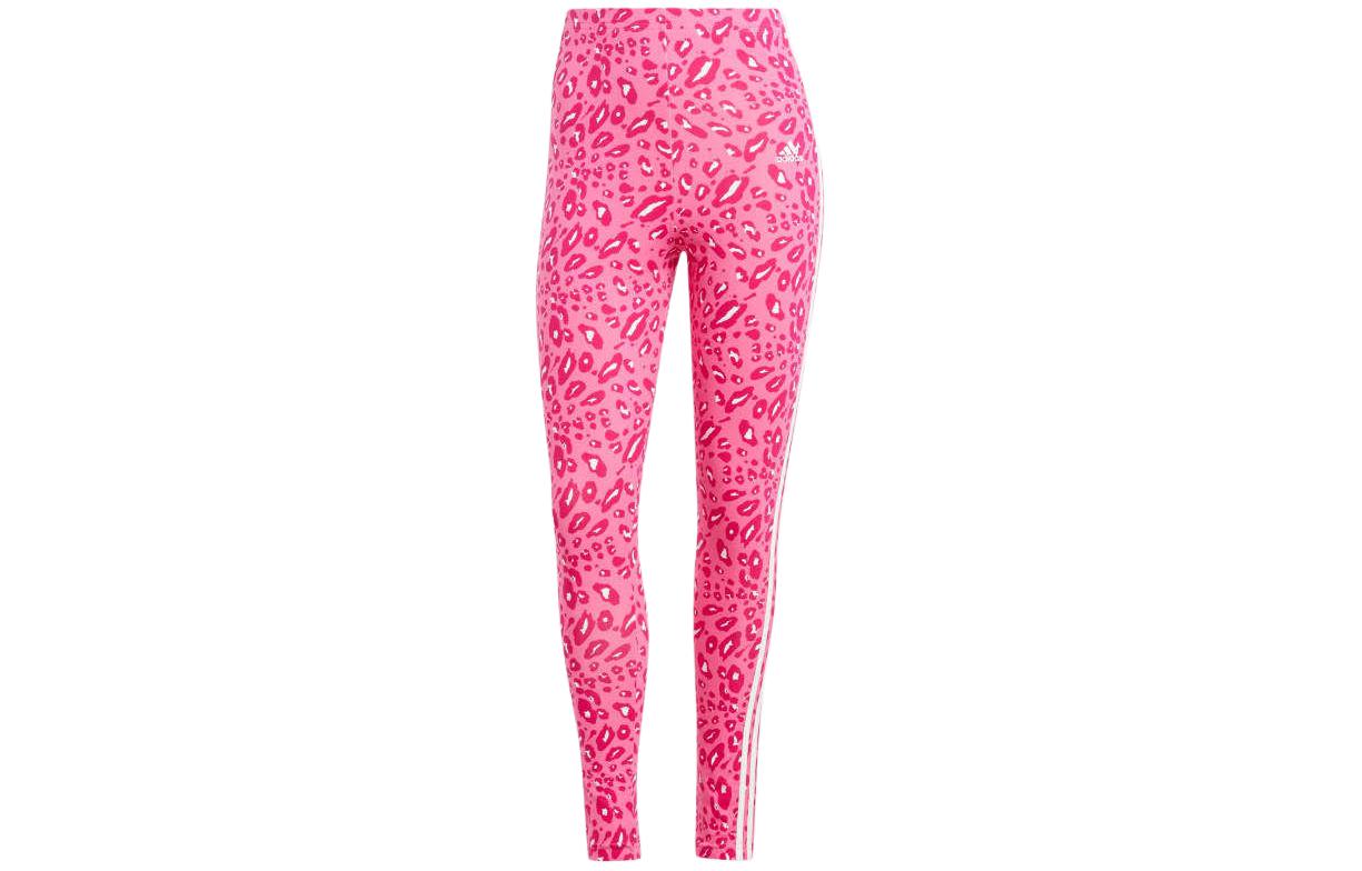 Adidas Free Shipping With AdiClub Essentials 3 Stripes Animal Print Leggings