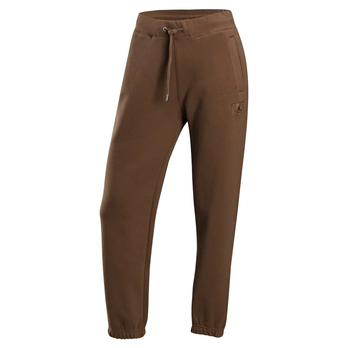 Jordan Flight Fleece Brand Logo Fashion Fleece Lined Loose Fit Knitted Sweatpants Women's Ancient Brown