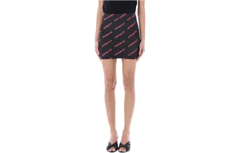 Vetements Casual Short Skirts Women's Black Short Other