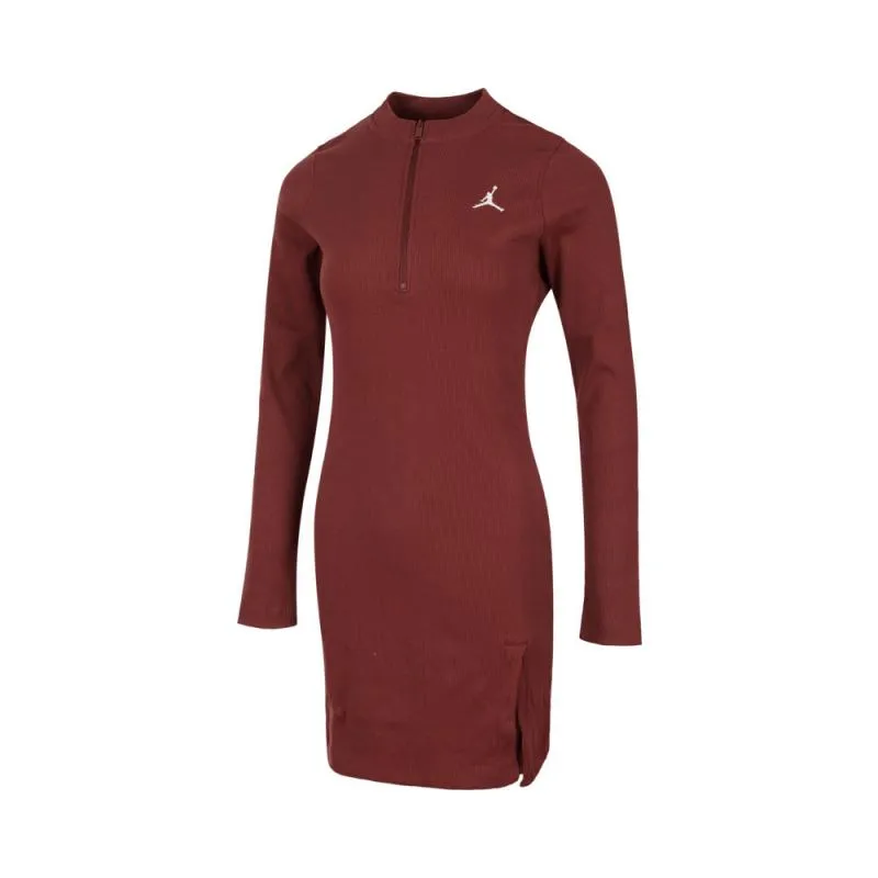 JORDAN Women's 1/2 Zip Long Sleeve Knit Dress