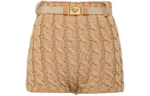 PRADA Casual Shorts Women's Camel Brown