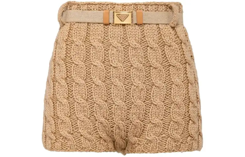 PRADA Casual Shorts Women's Camel Brown