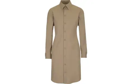 Bottega Veneta Button-Up Mini Shirt Dress