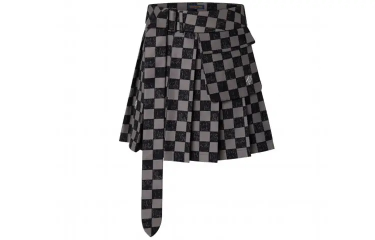 LOUIS VUITTON FW21 Short Skirt Women's Purple Gray