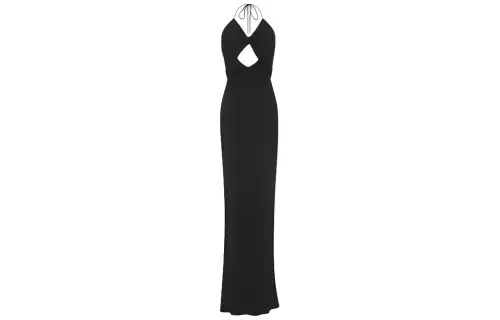 SAINT LAURENT Backless Halter Dress