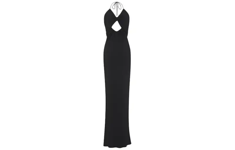 SAINT LAURENT Backless Halter Dress