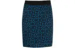 KENZO Casual Short Skirts Women's Blue Moderate Short Bodycon Skirt