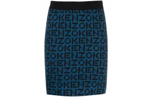 KENZO Casual Short Skirts Women's Blue Moderate Short Bodycon Skirt