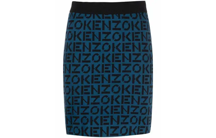 KENZO Casual Short Skirts Women's Blue Moderate Short Bodycon Skirt