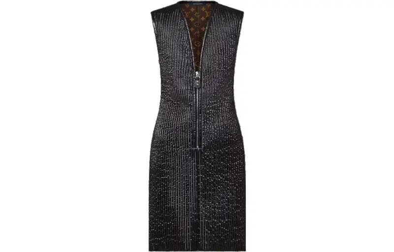 LOUIS VUITTON Sleeveless Dress Women's Black