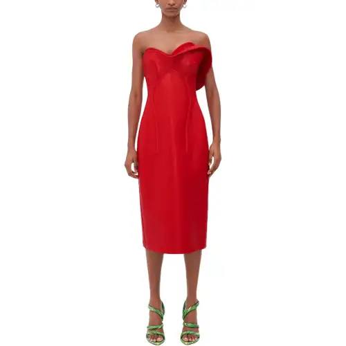 Bottega Veneta Sleeveless Dress Women's Vibrant Red