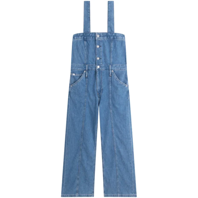 CALVIN KLEIN Overalls Women's Denim Light Blue