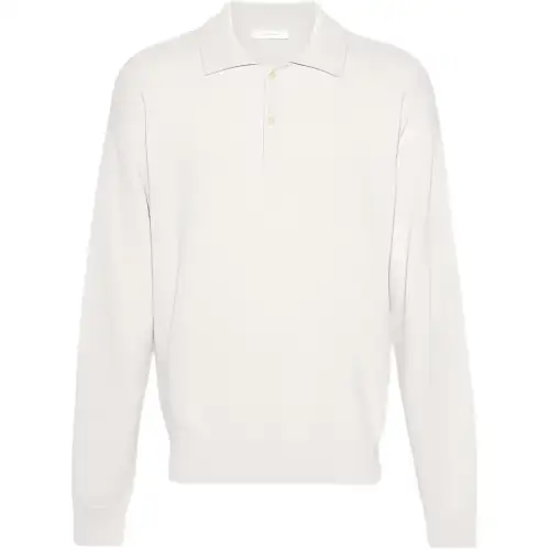 THE ROW Joyce Long sleeve Polo Jumper