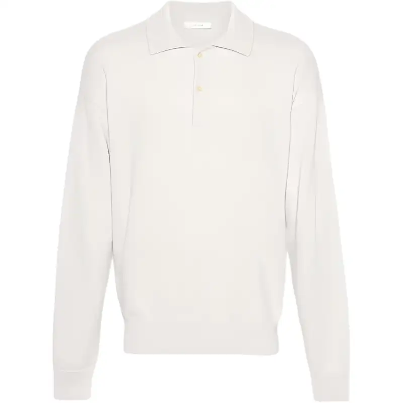 THE ROW Joyce Long sleeve Polo Jumper