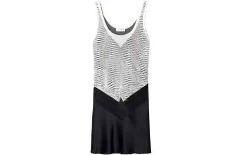 OFF-WHITE Openwork Slip Midi Dress