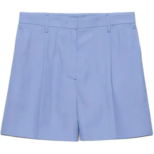 PRADA SS24 Casual Shorts Women's Sapphire Blue